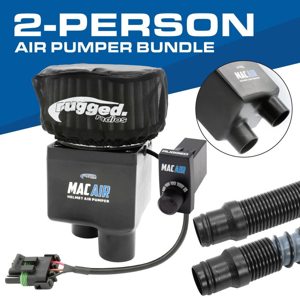 Rugged Radios for MAC Air 2-Person Helmet Air Pumper (Bundle)