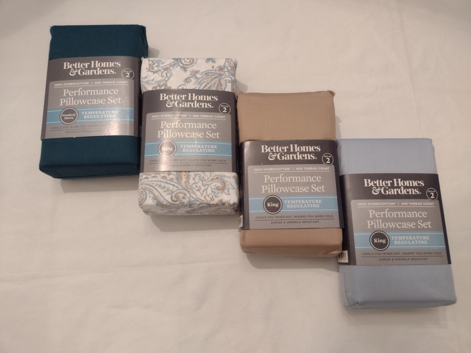Better Homes & Gardens 400 Thread Count Hygro Cotton Pillowcase Set King/Queen