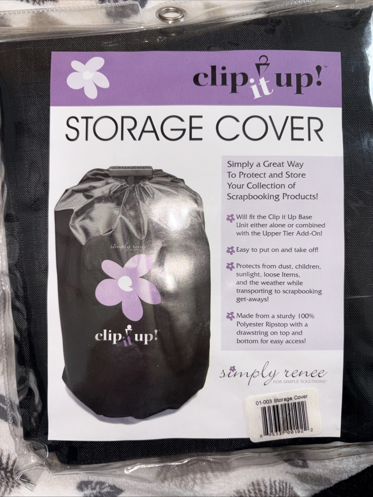 CLIP IT UP ~Craft Spinning & Rotating Organizer Dust / Transport Cover Easy  On