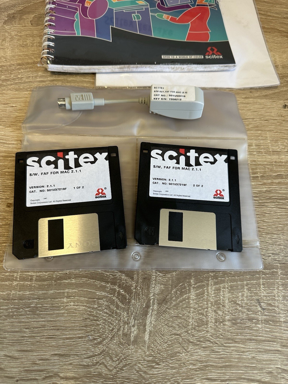 Scitex Full Auto Frame for Macintosh Version 2.1.1 Software Floppies Dongle