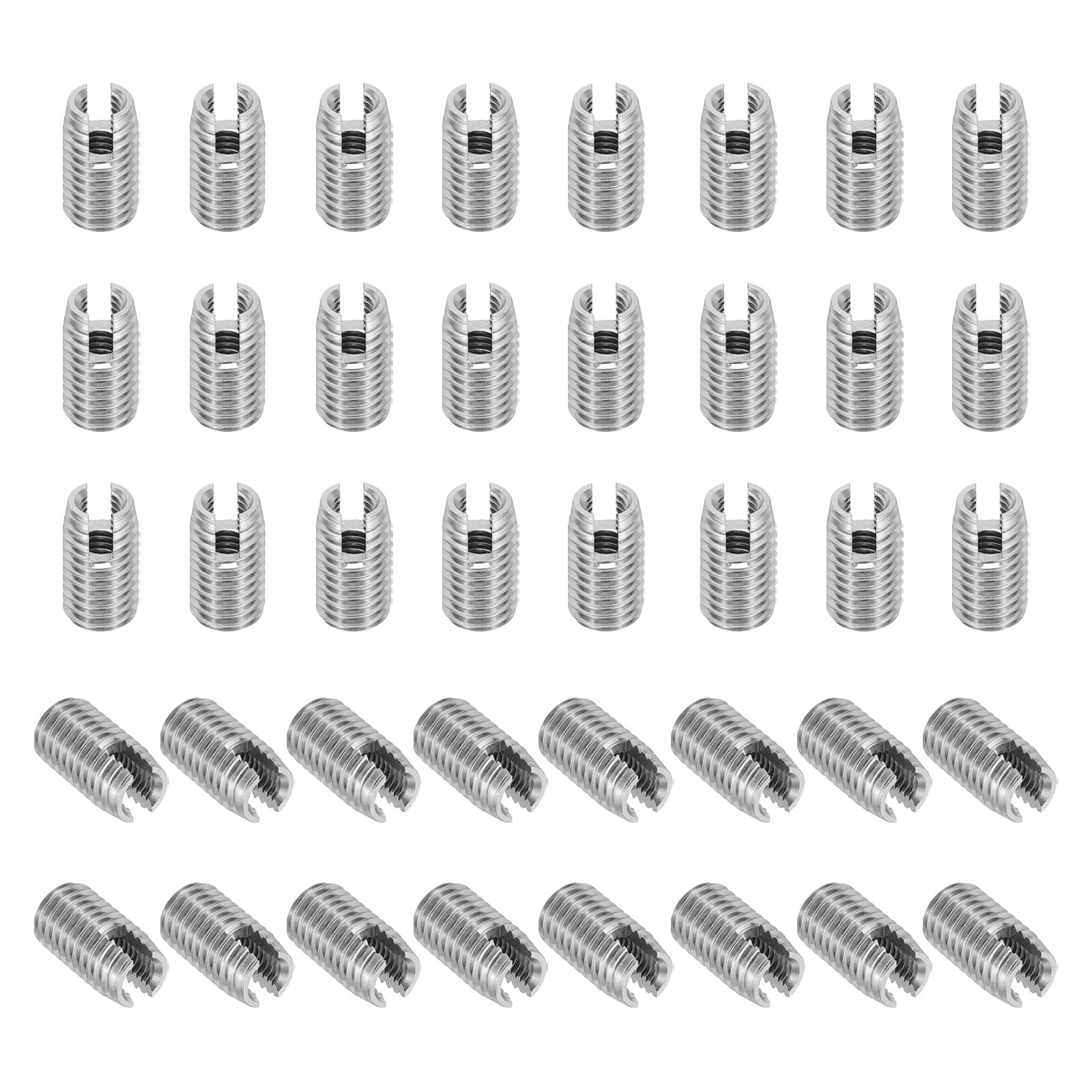40 Pcs 303 Stainless Steel M6 x M10 x 18mm Self-Tapping Threaded Inserts