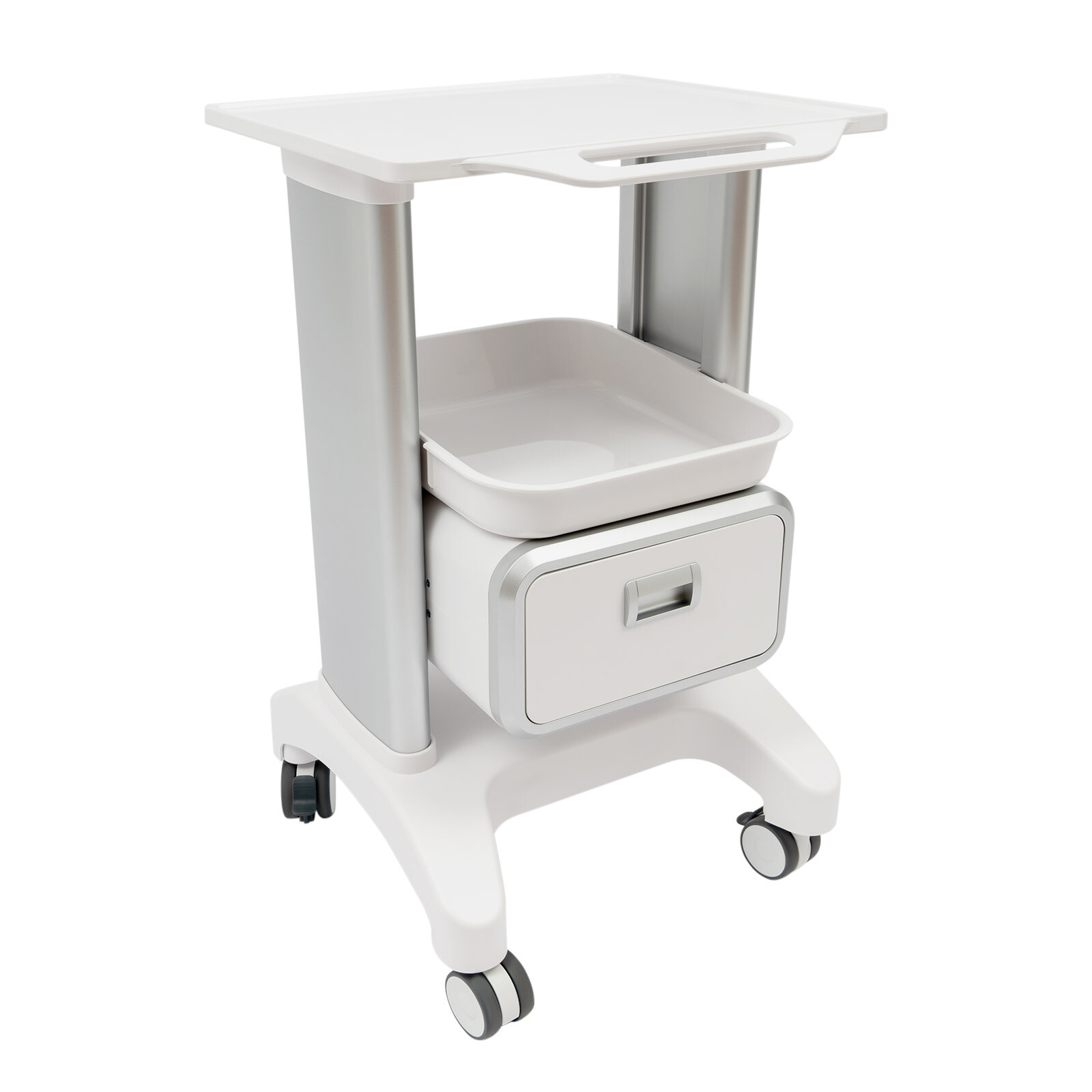 Trolley Cart Dental Lab Mobile Rolling Serving Cart 3 Layers 360° wheels