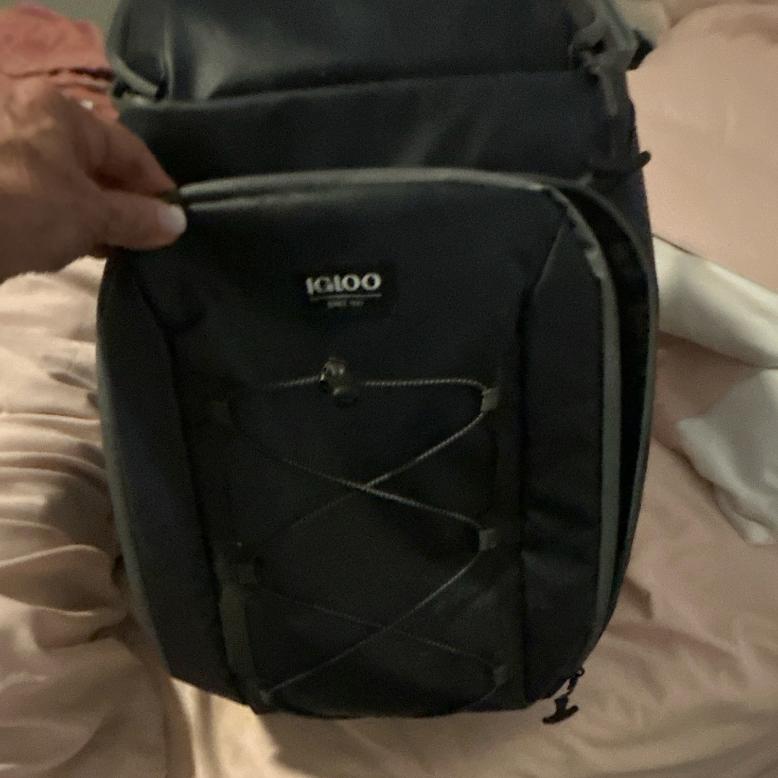 Igloo 16 qt Black Polyester Insulated Cooler Backpack Bag, Adjustable Straps