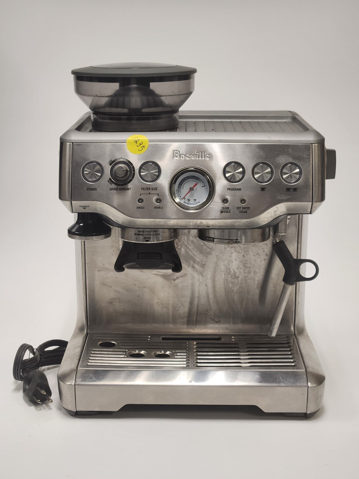 Breville BES870XL the Barista Express Espresso Machine Stainless Steel FOR PARTS