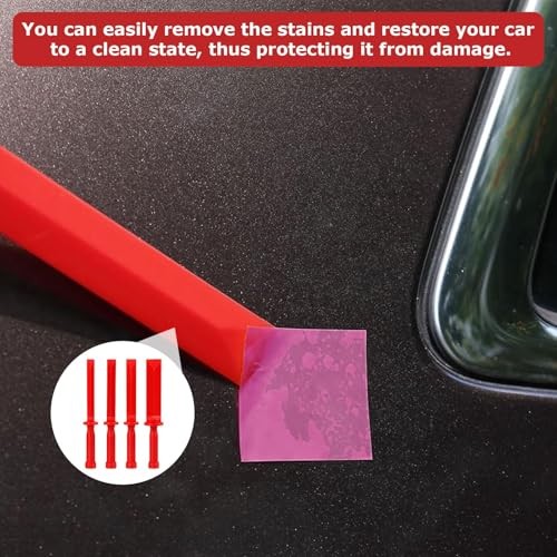 Set of 4 Plastic Chisel Scrapers - Auto Paint Remover Tool Kit