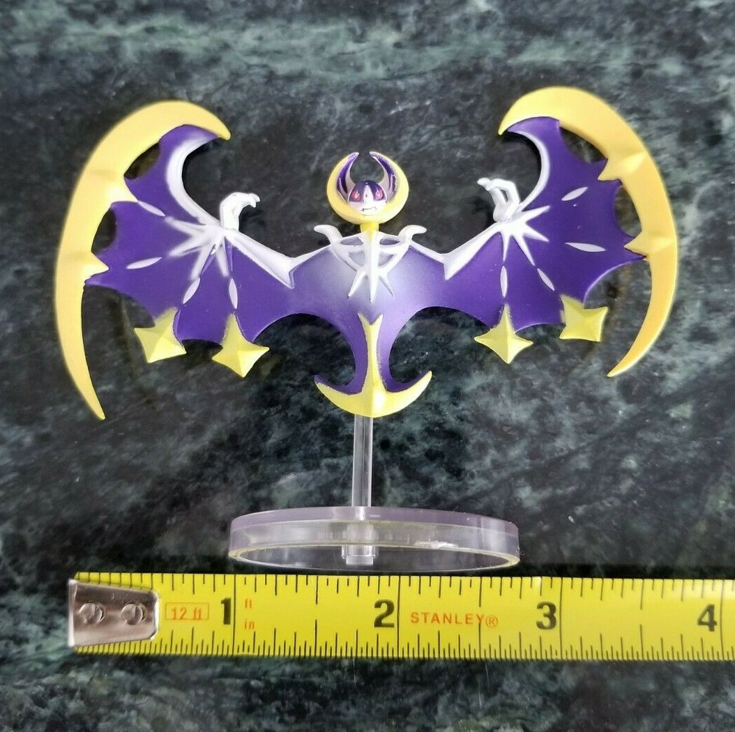 Pokemon Lunala Collectible Figure w/ Stand (from Sun and Moon Alola TCG box) NEW