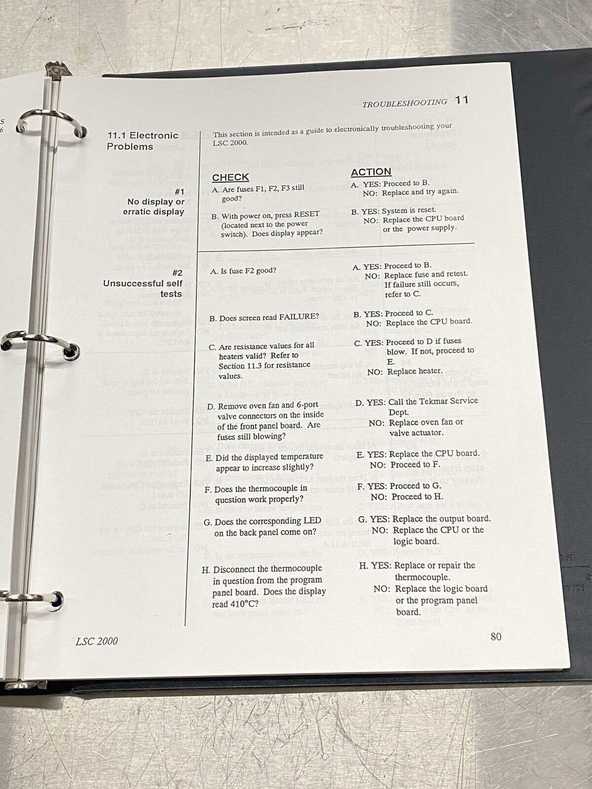 Tekmar LSC 2000 Purge & Trap - Users Guide / Instruction Book / Manual