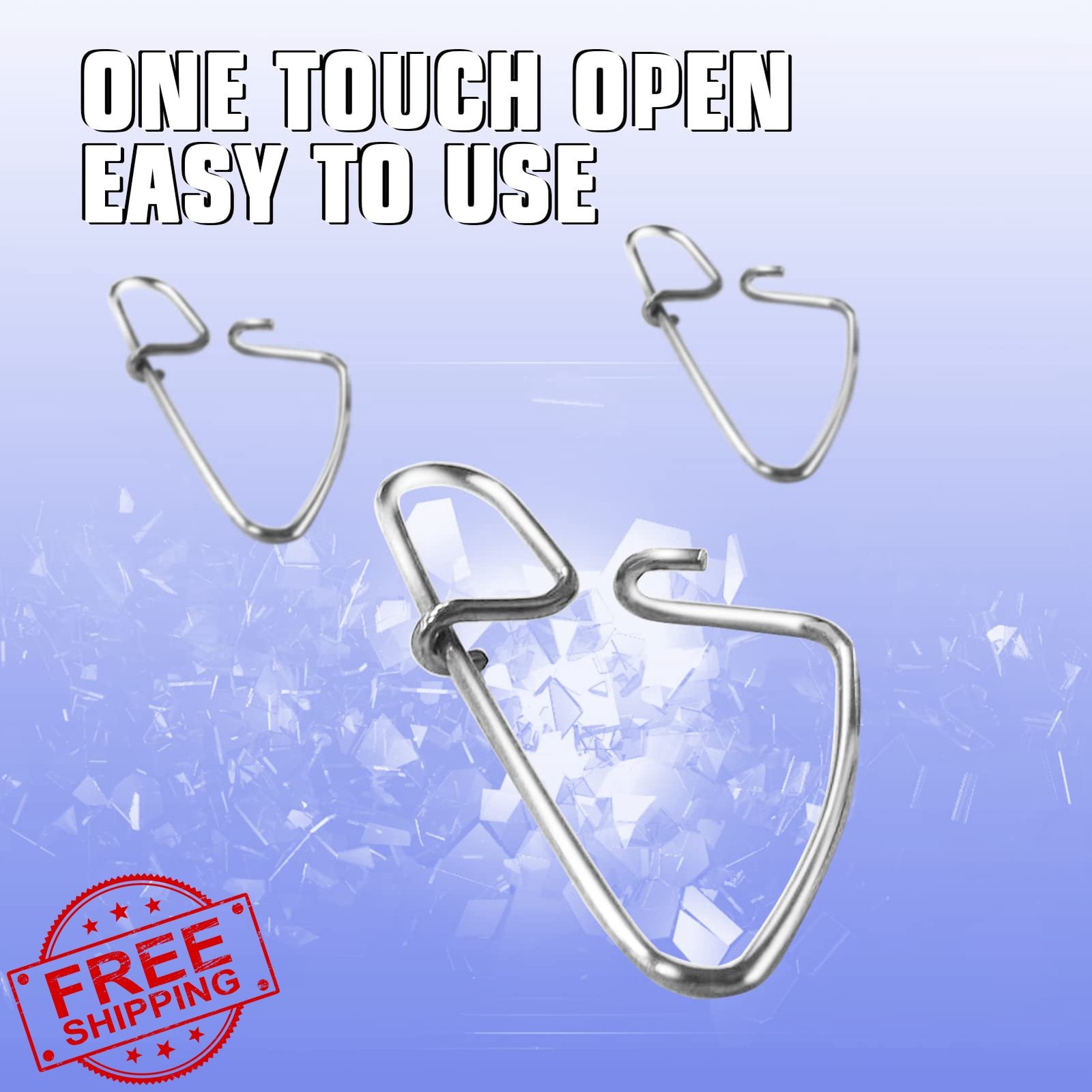 AMYSPORTS Fishing Snaps Swivels Lock Connector Saltwater Freshwater Corrosion...