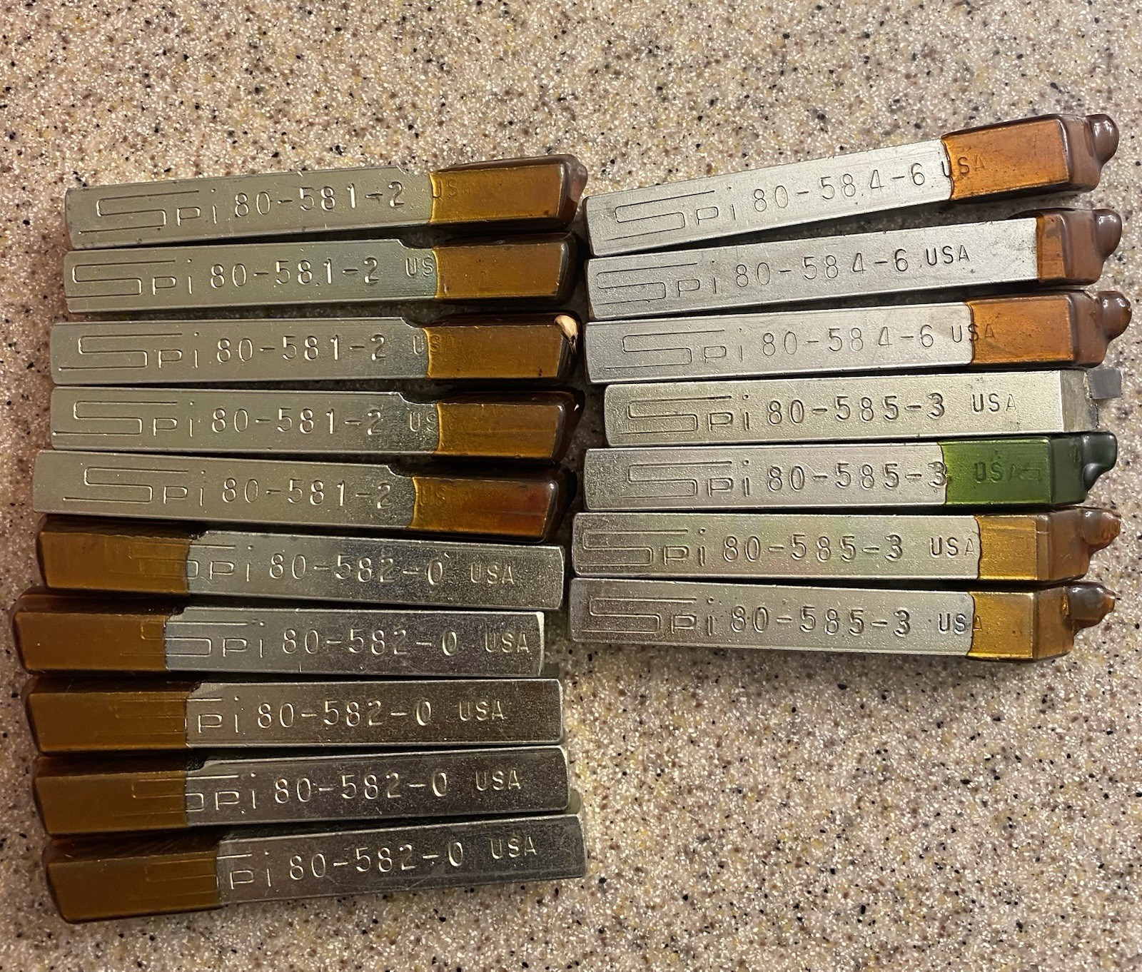 SPI 80-581-2 80-582-0 80-584-6 80-585-3  Tipped Tool 17 Bit Lot Carbide