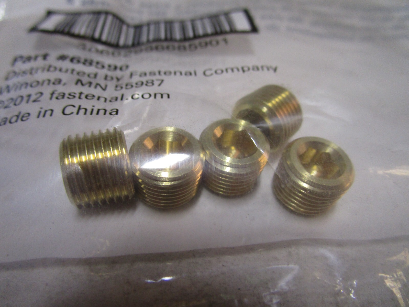 DynaFlo® 1/8" NPT Brass Socket Head Pipe Plug QTY 5