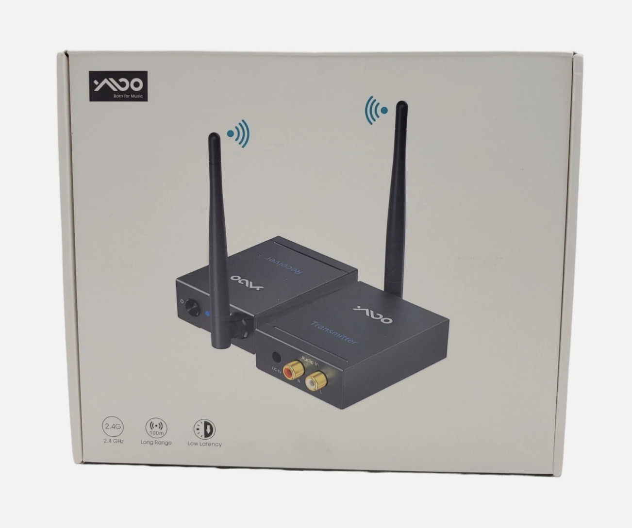 YMOO 2.4Ghz Wireless Audio Transmitter & Receiver (1 TX+1 RX) HiFi New/Open Box