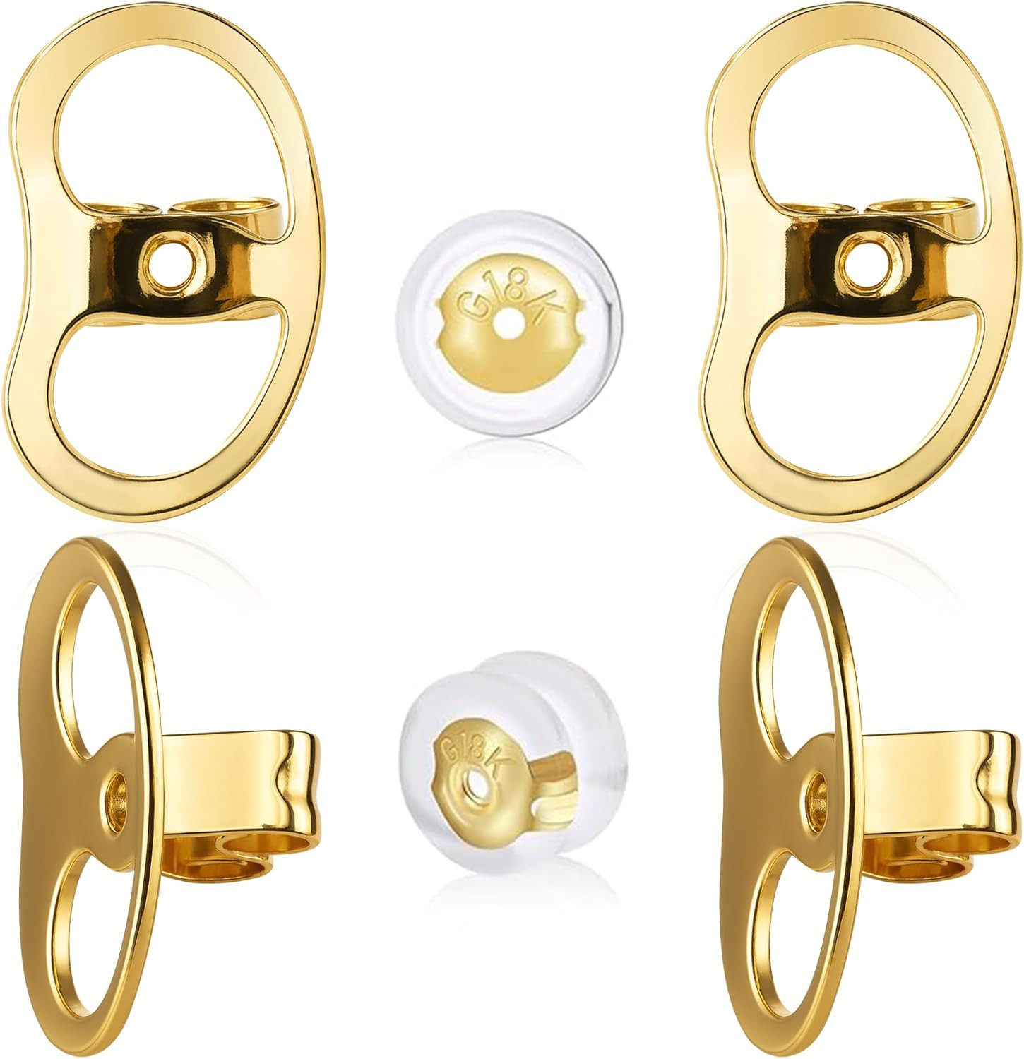 Earring Backs Replacements for Droopy Ears, Heavy Earrings Lifters, Locking Ear