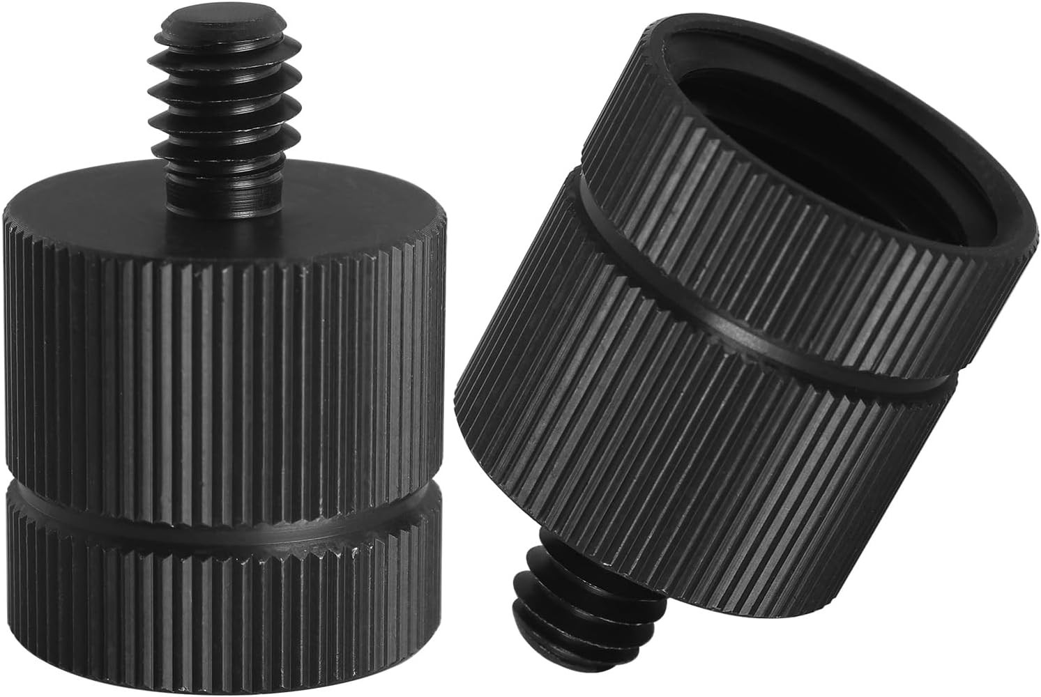 2PCS Tripod Thread Adapter 5/8-11 Female to 1/4-20 Male Aluminum Photography
