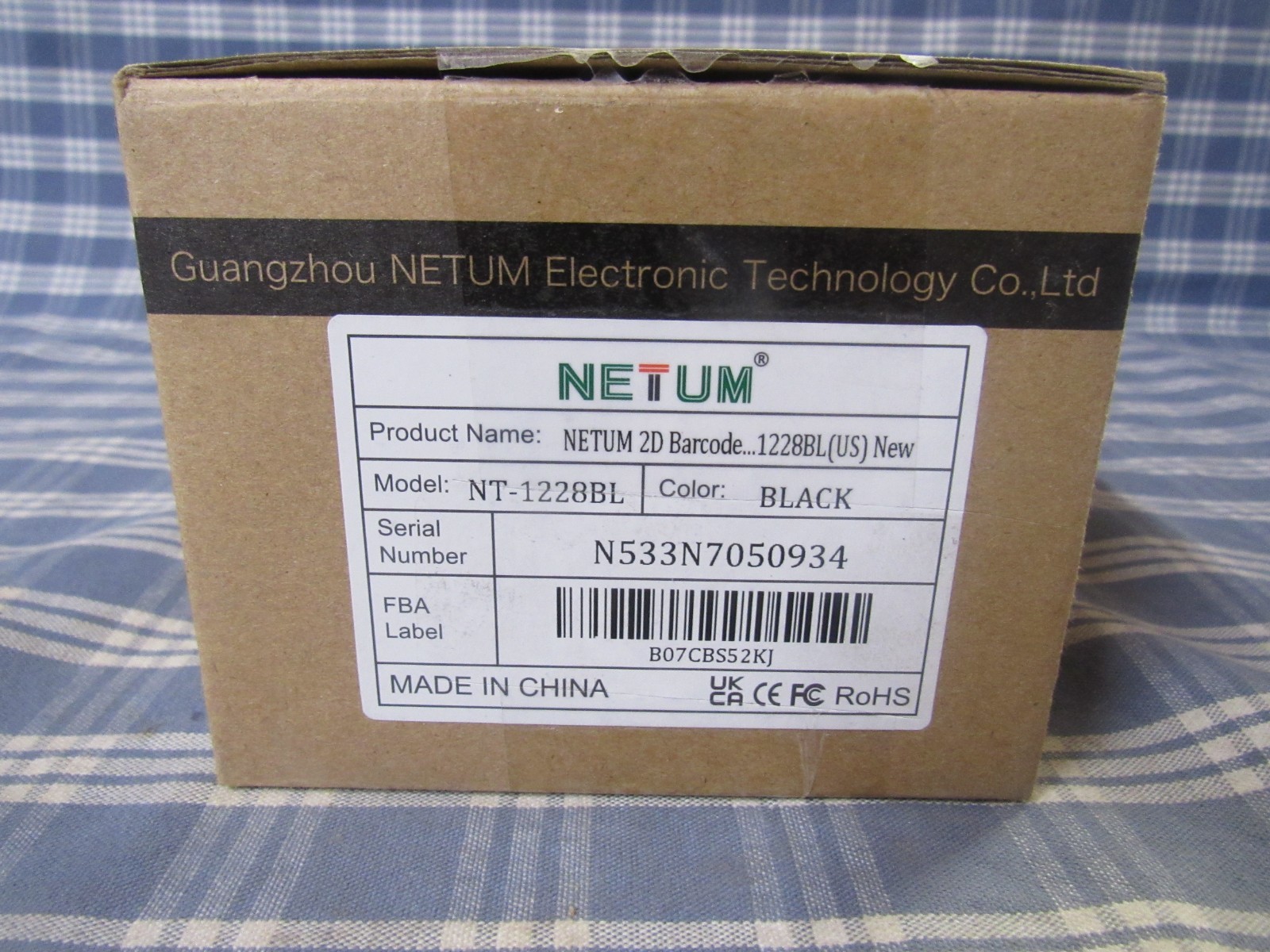 Netum NT-1228BL Bluetooth USB 2D Barcode Scanner (Open Box) FAST FREE SHIPPING.