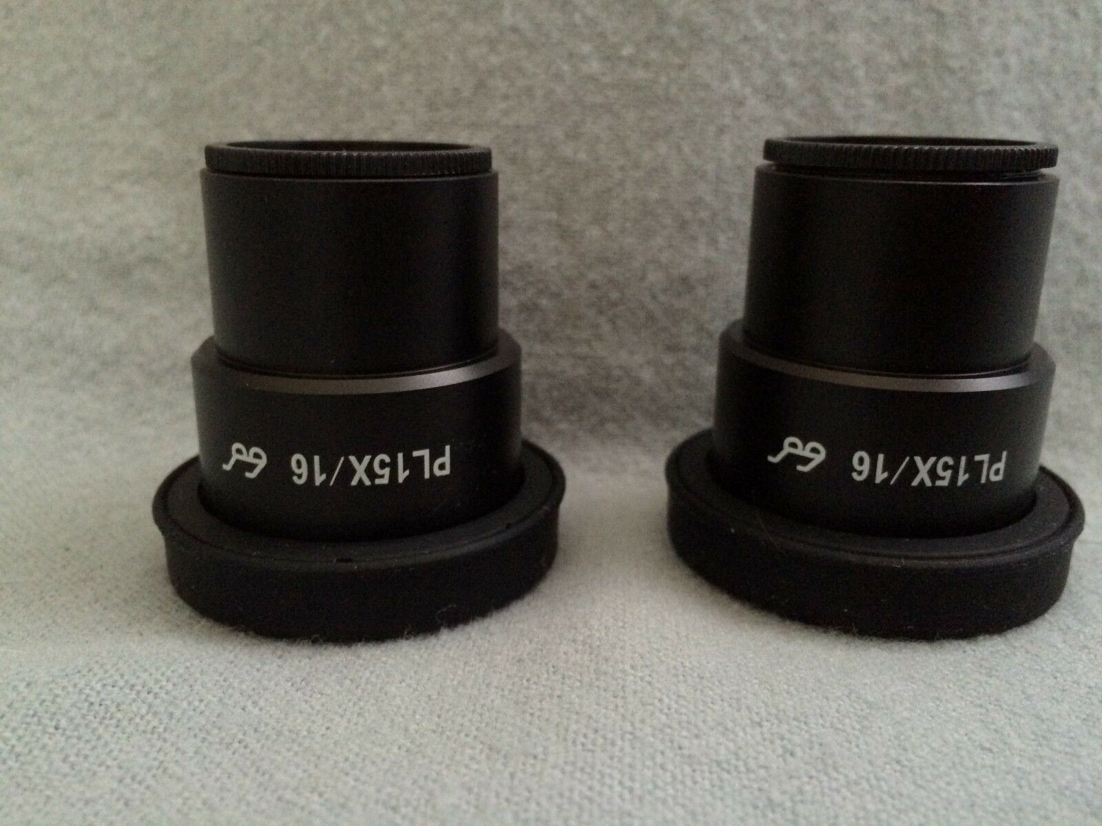 Pair of Microscope Oculars Eye Pieces Relief PL 15X/16