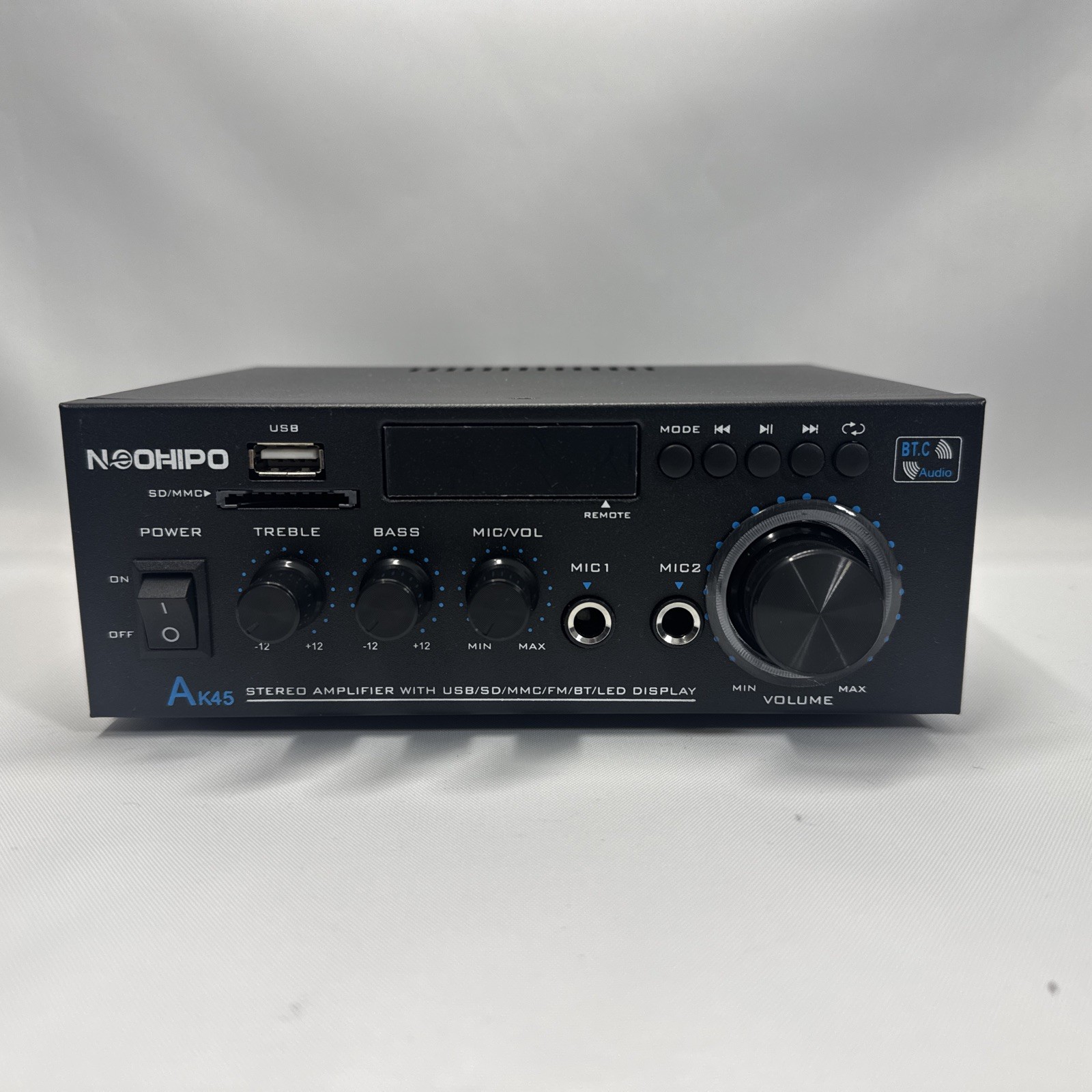300W x 2 Bluetooth Stereo Receiver 2-Ch Home Audio Amplifier FM Radio USB SD RCA