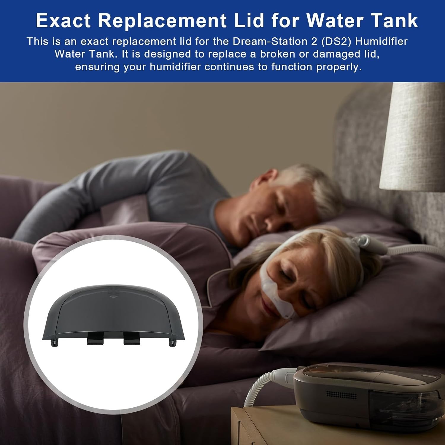 Durable Replacement Lid for Dream-Station 2 Humidifier - Easy Clean & Secure Fit