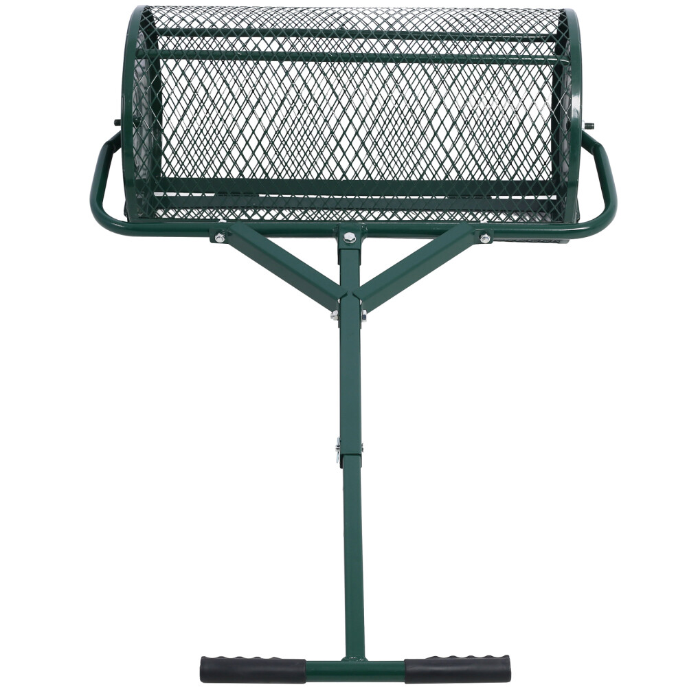 Peat Moss Spreader 24'' Compost Spreader Metal Mesh for planting seeding