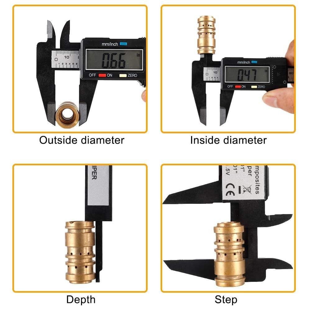 Durable 6-Inch Caliper with Inch & Millimeter Conversion for DIY Projects