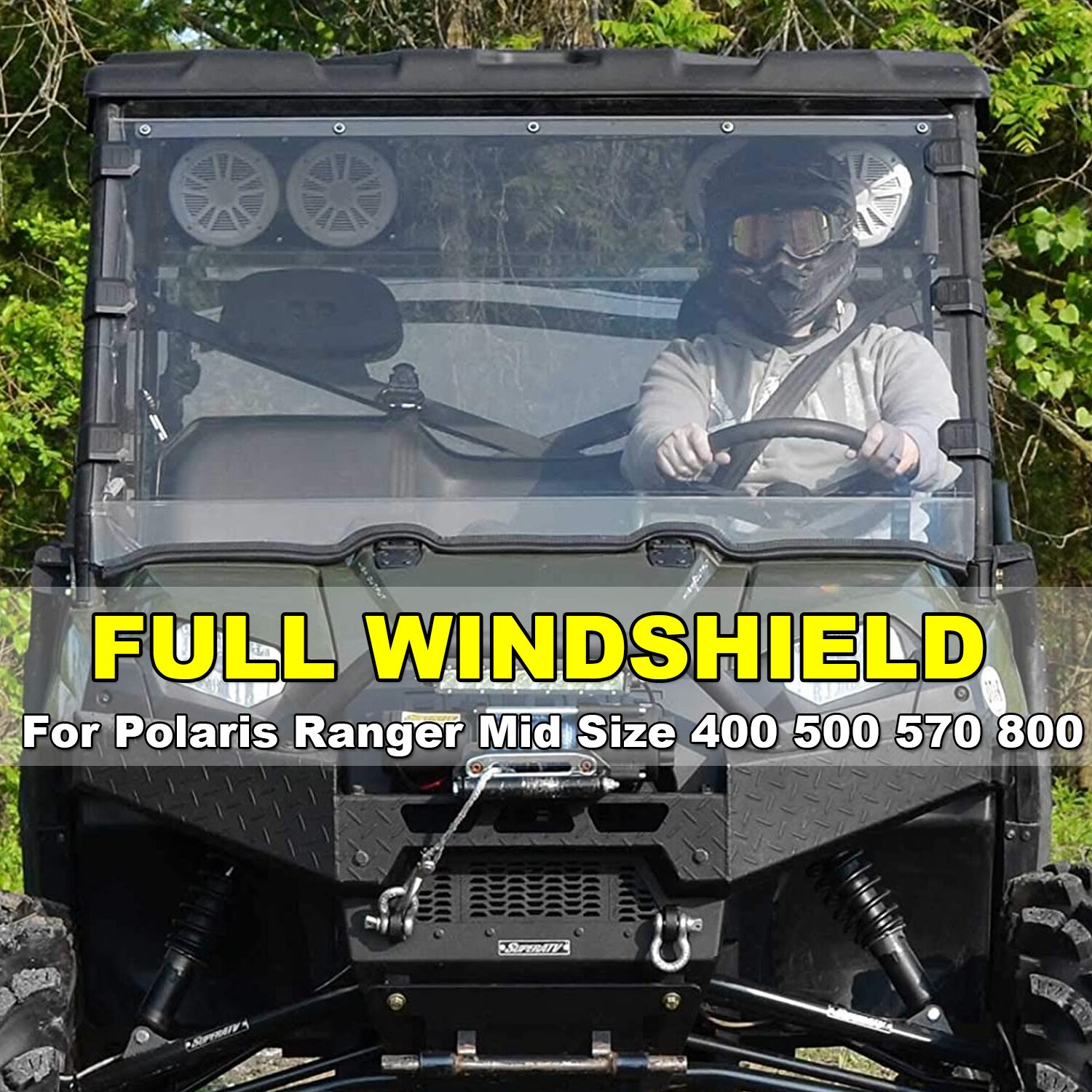 Full windshield Clear For Polaris Ranger 500/570 Midsize Profit Cage 2010-2014