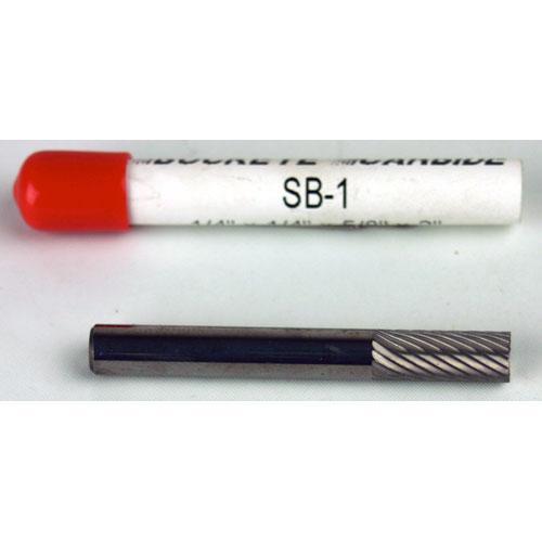 Carbide Burr (SB-1) Cylindrical End Cut - Single Cut - 1/4 x 1/4 x 5/8 x 2