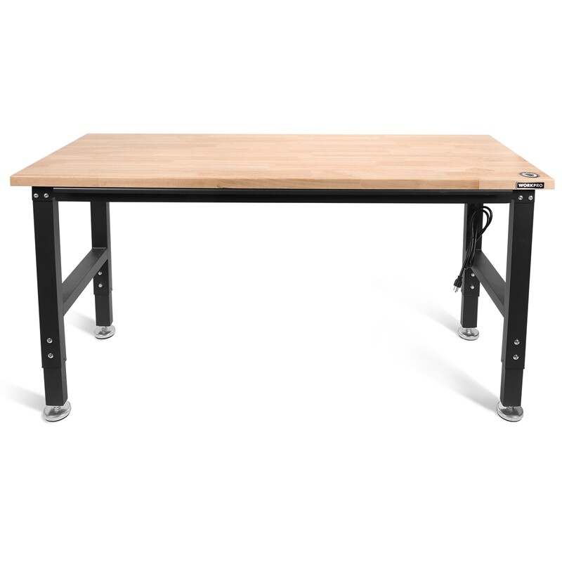 WORKPRO 29in to 33.86in Shop Stool Garage Bar Stool 60" Adjustable Workbench Set