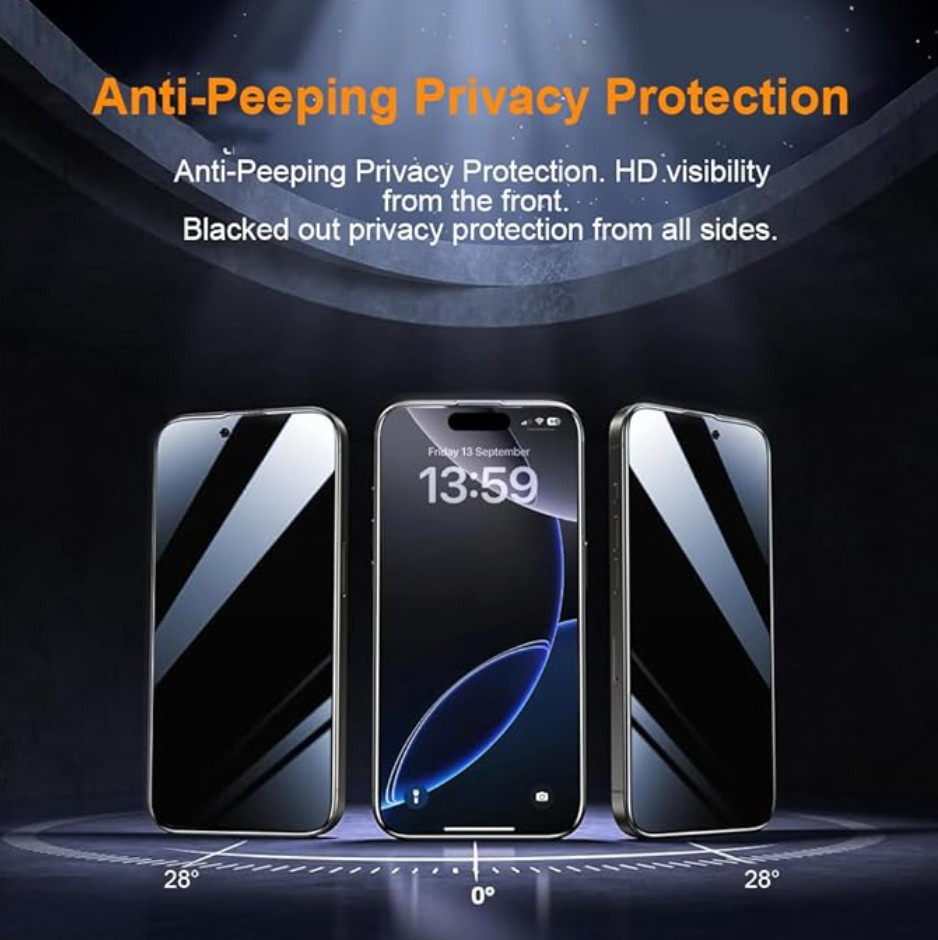 Screen Protector Compatible with iPhone 16 Pro 2 Pack 4 Way