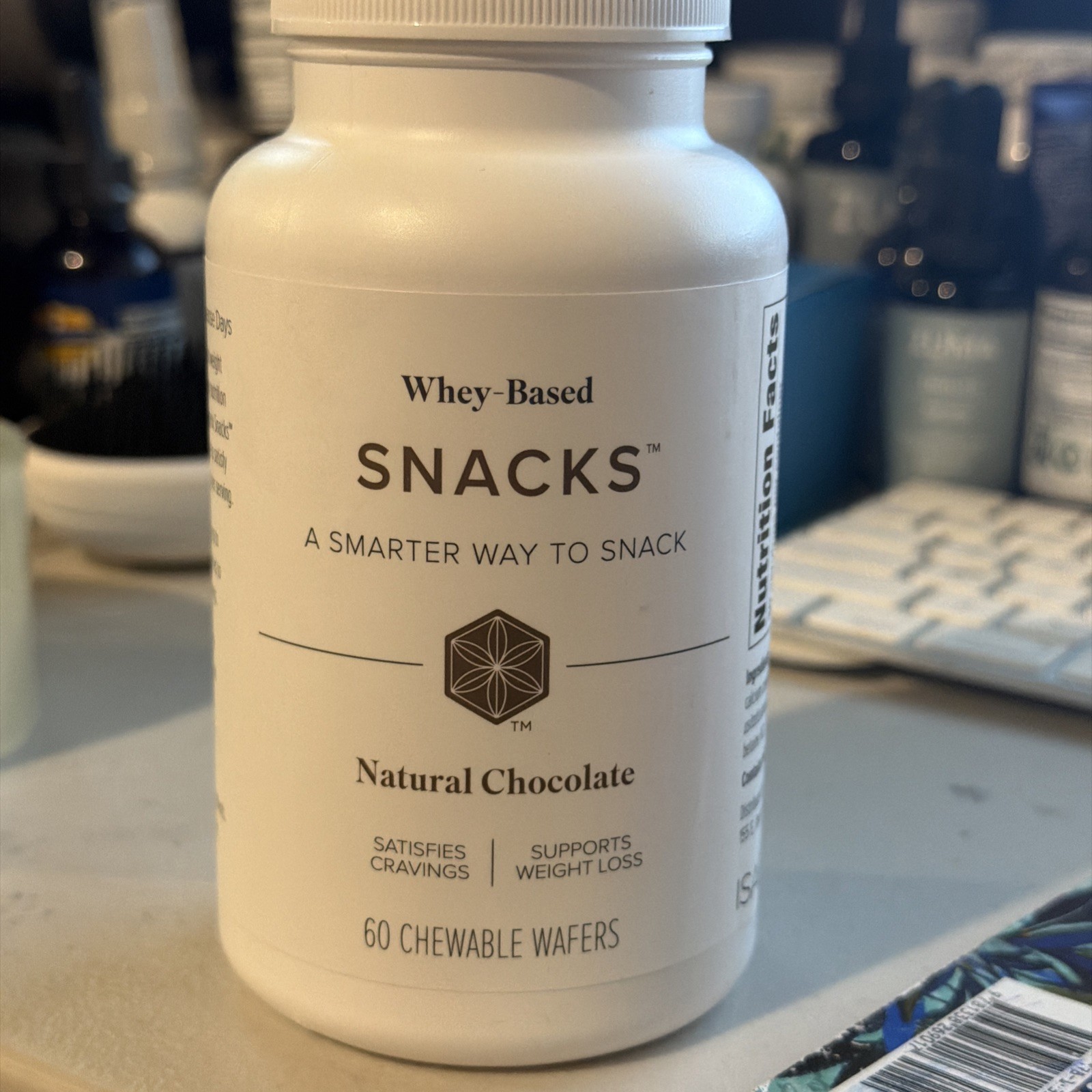 Isagenix Natural Chocolate Snack  60 Chewable  Wafers  New 🥳