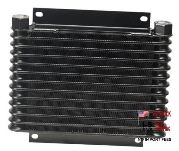 Derale 13613 Series 9000 Plate and Fin Transmission Oil Cooler - Black