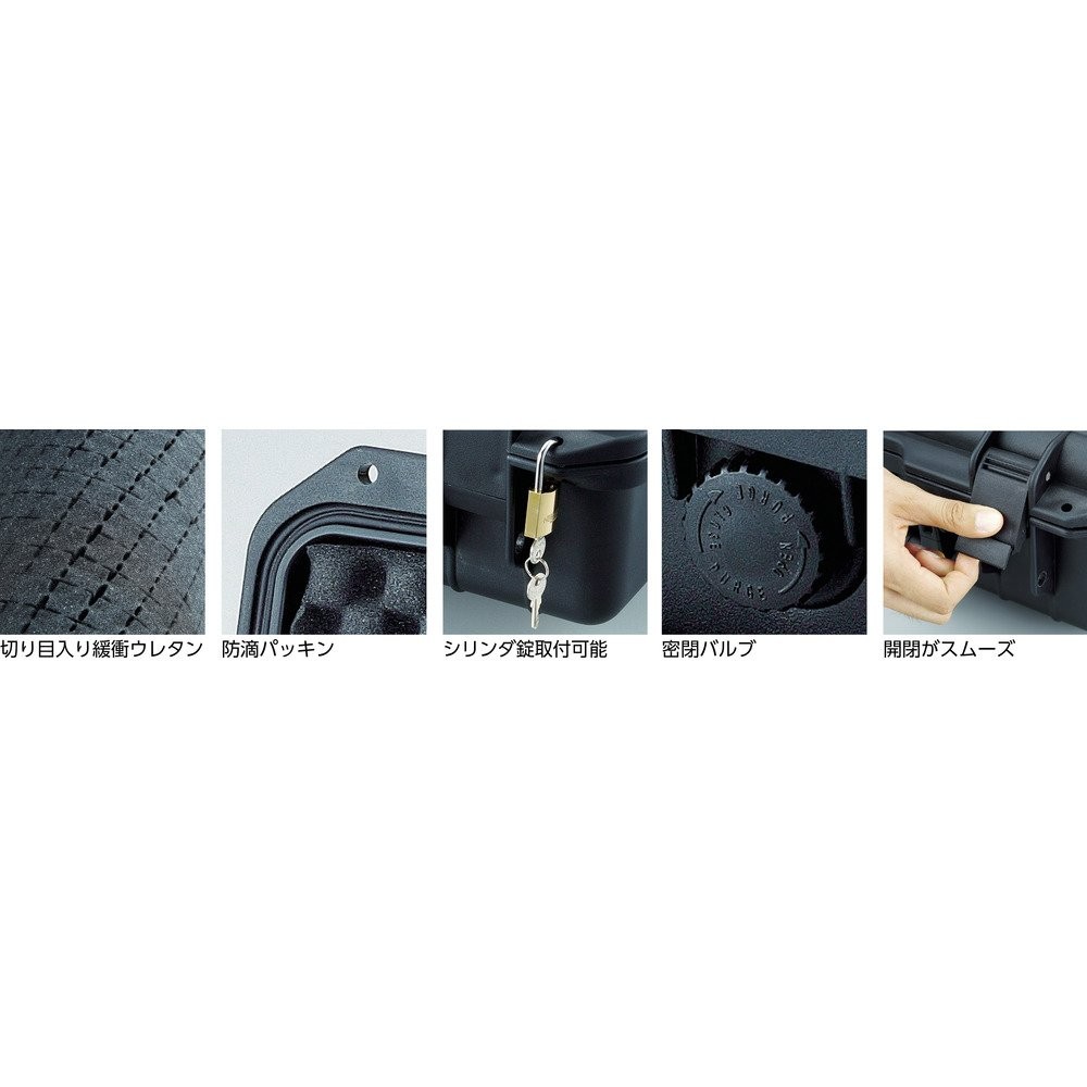 Protector Tool Case Caster, Vertical Type, with Cushioned Urethane, TAK22T-K
