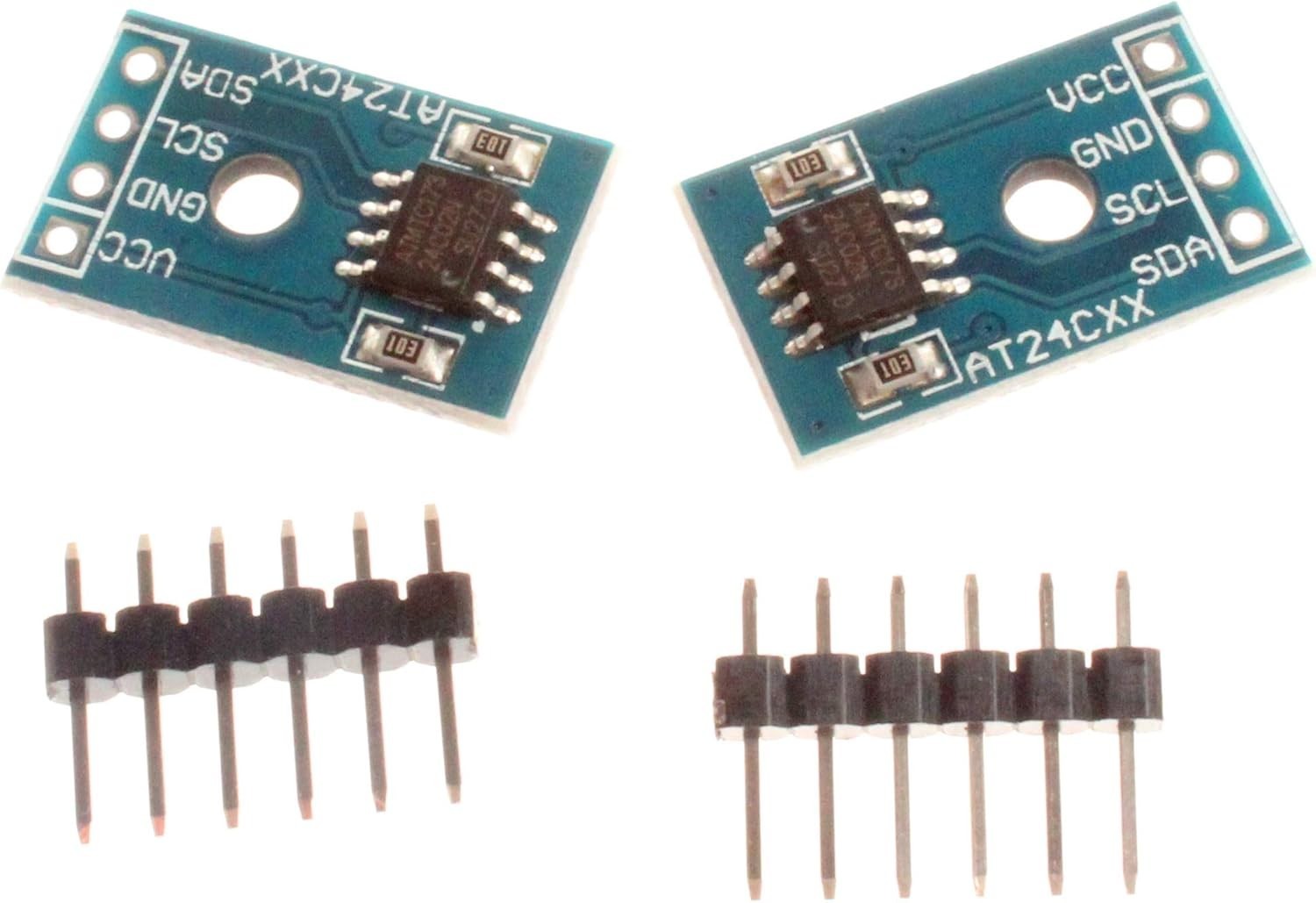 Pack of 2 AT24C02 I2C EEPROM Memory Modules - Enhance Your Electronics Projects