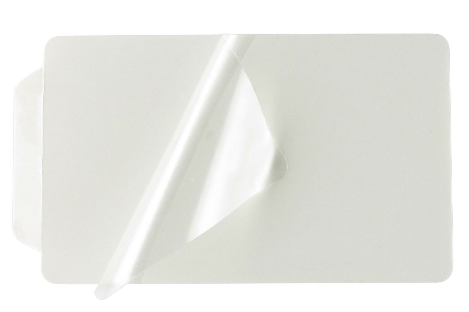 2mil Clear Adhesive Overlay Photo ID Cards Badge NEW wrapped 100ct  CR80 .20 mil
