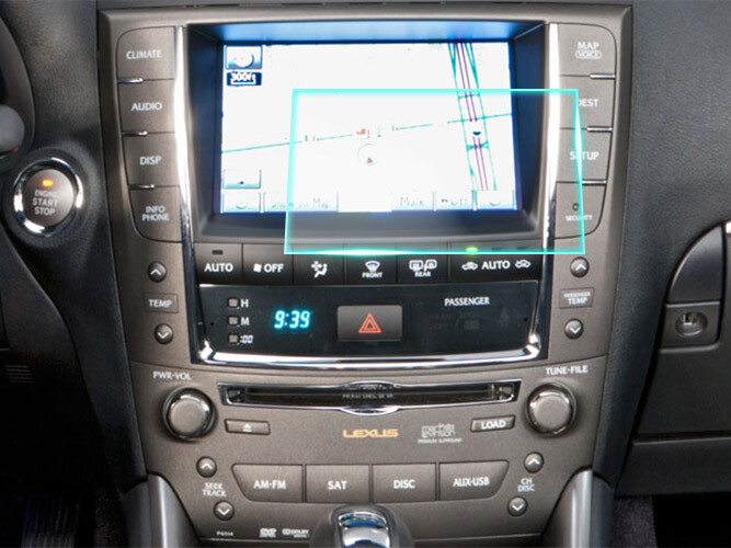 Crystal Clear Screen Protector for 2016 Lexus IS C 350C Vehicle Navigation
