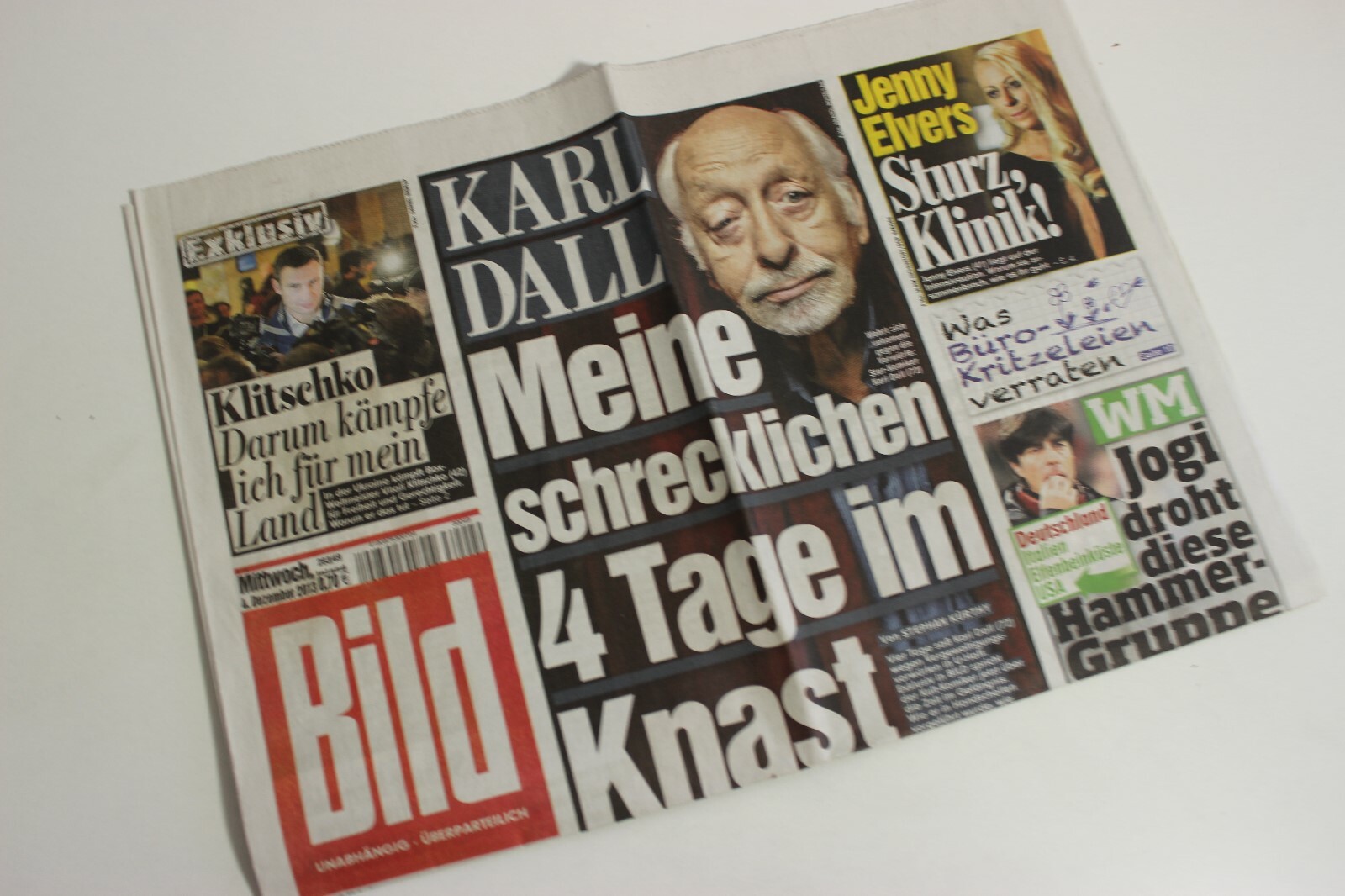 BILDzeitung 04.12.2013 December 4.12.2013 gift for special occasions