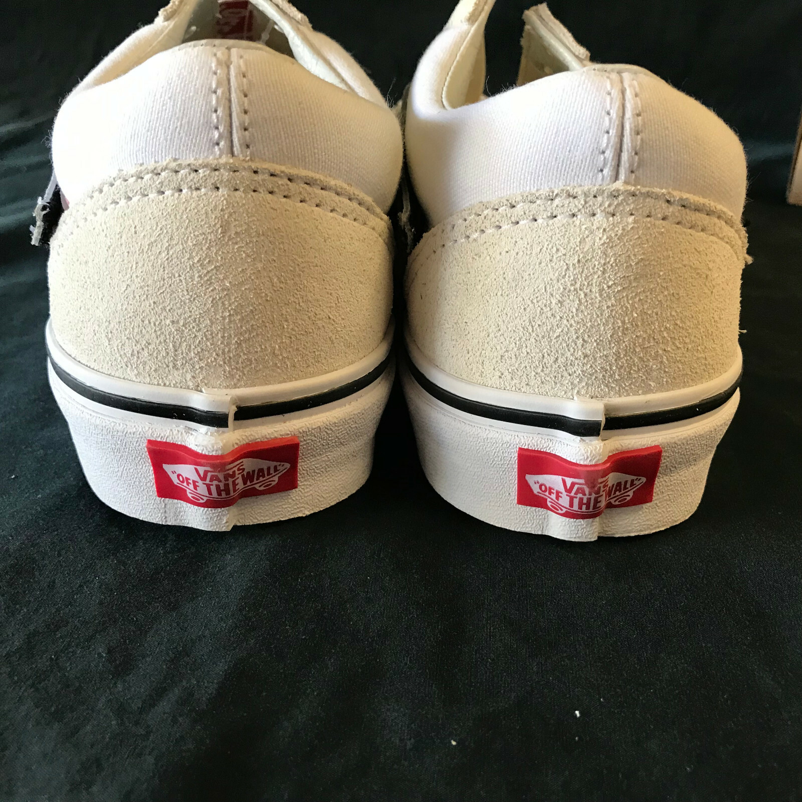 Vans Old Skool Shoes W 8.5 M 7.0 Removable Side stripe V Black Red White