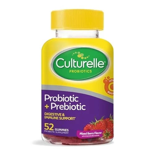 Culturelle Daily Probiotic Gummies for Women & Men, Berry Flavor, 52 Count,