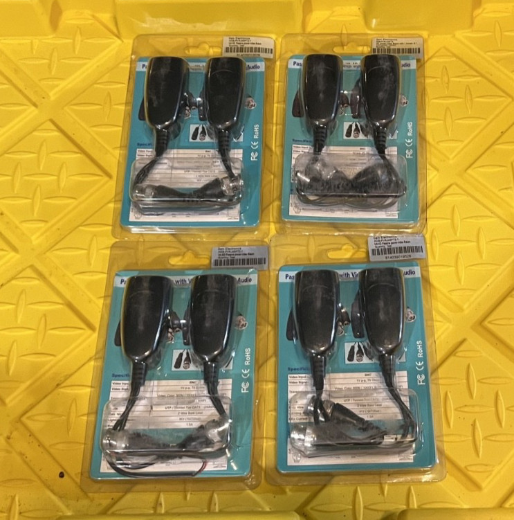 Passive HD Video Balun with Power Data Audio Lot of 4