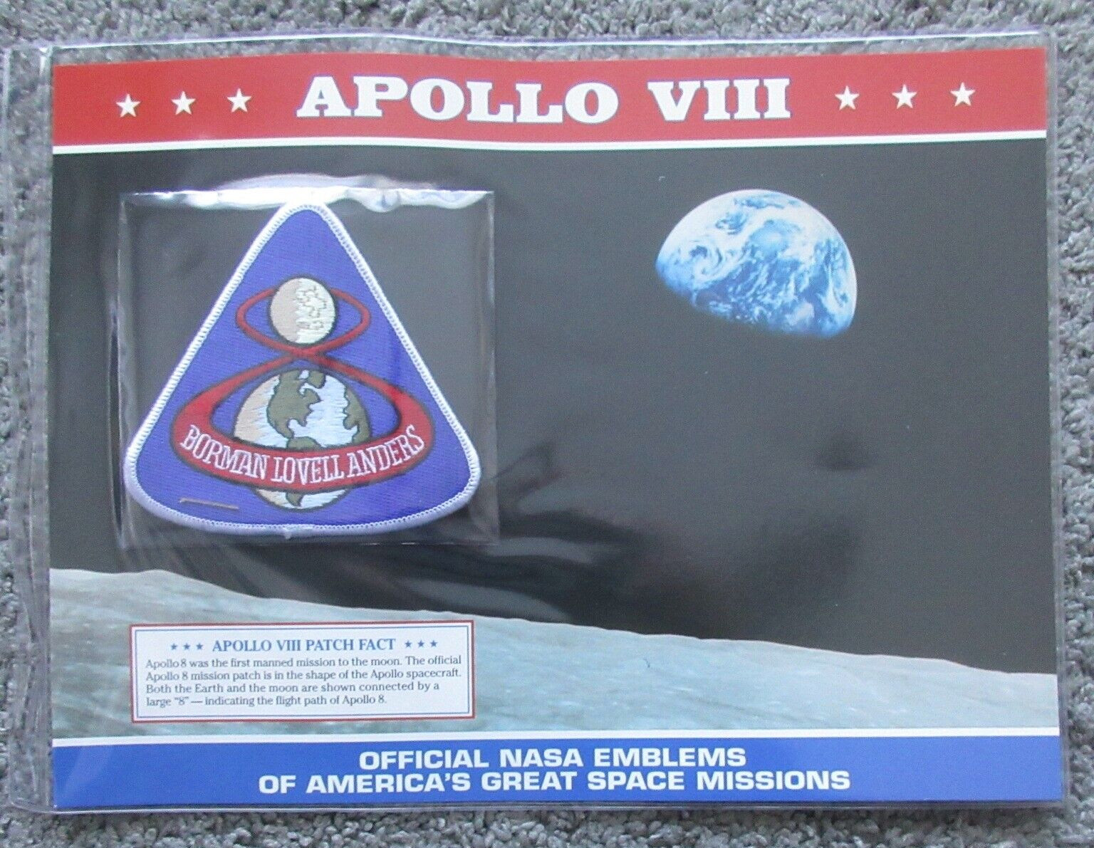 VTG Official NASA Emblems PATCHES Space Missions Willabee Ward APOLLO VIII