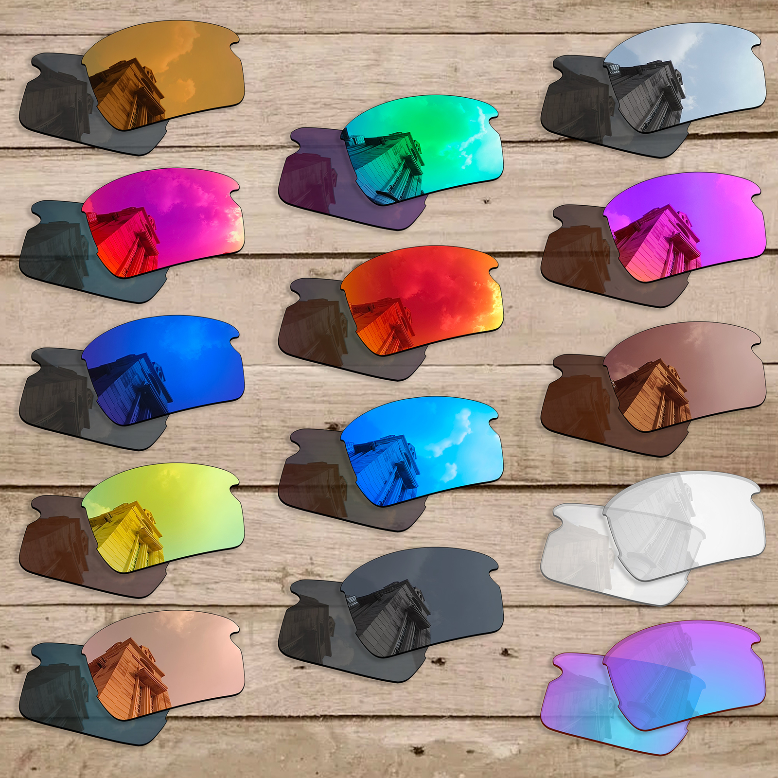 hdhut Polarized Replacement Lenses for-Oakley Flak 2.0 Sunglasses OO9295