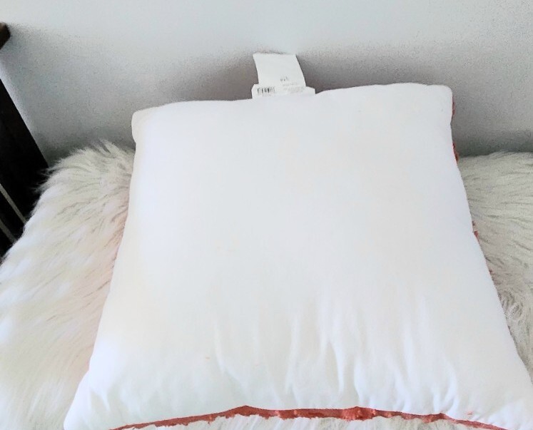 Pillowfort accent pillow coral color