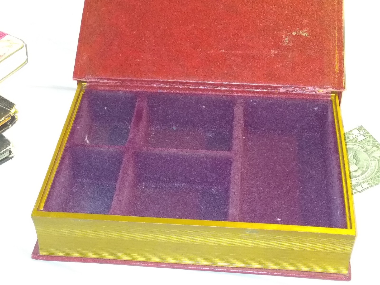 Great Expectations Fake Book Safe Hide Stash Box Hidden Storage Leather Wrapped