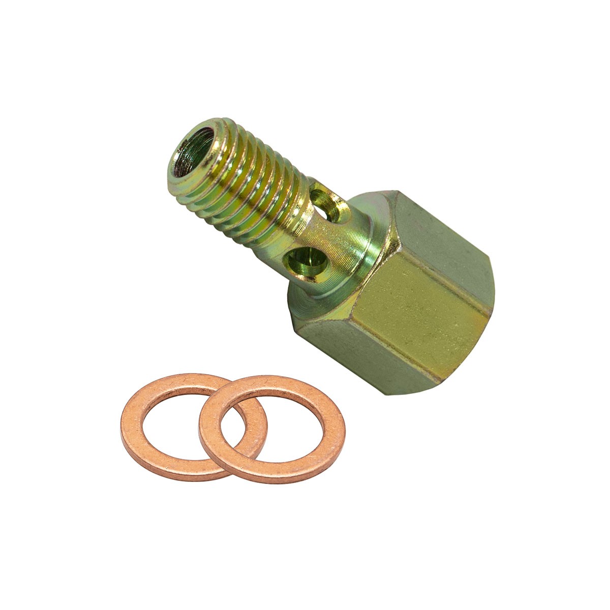 GlowShift Fuel Pressure Banjo Bolt Sensor Adapter Fits 24V Dodge Ram Cummins