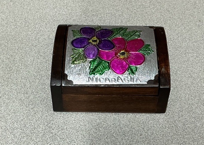 Nicaragua Wooden Trinket Jewelry Box