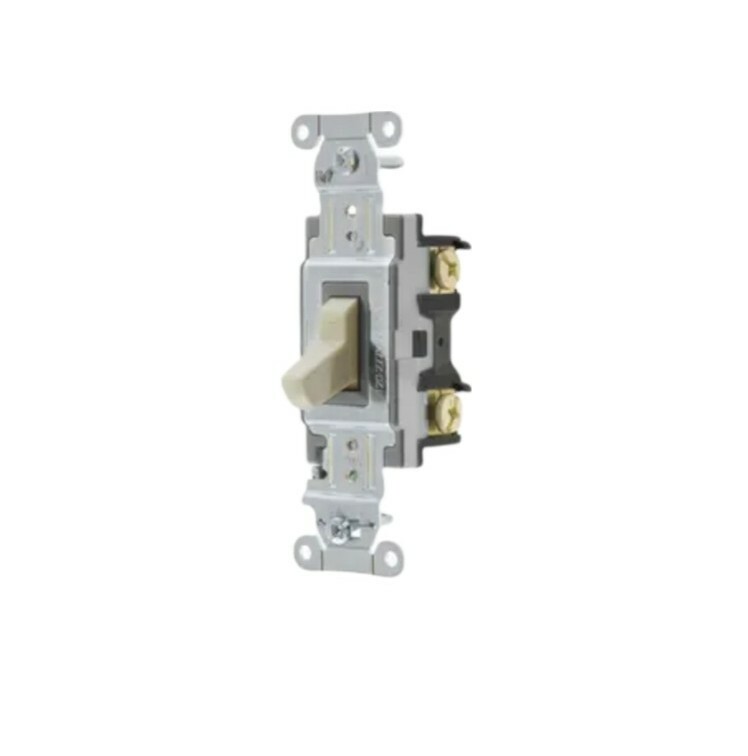 Hubbell Wiring Device-Kellems CSB120i Wall Switch,20A,Ivory,1 Hp,1-Pole Switch