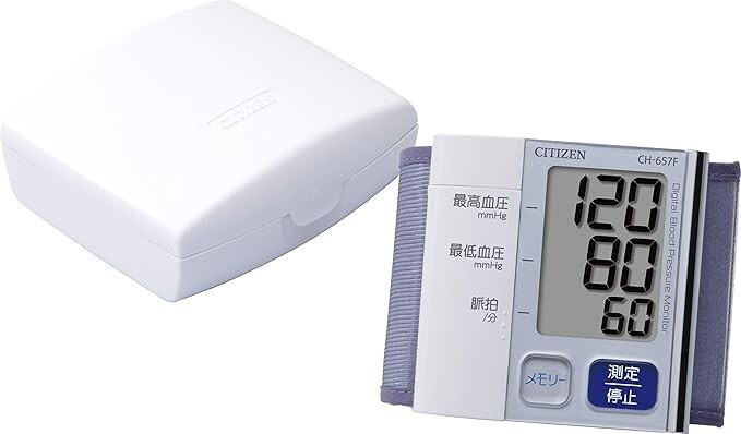 Citizen Electronic Blood Pressure Monitor Wrist Type CH-657F ABS, Japan【New】