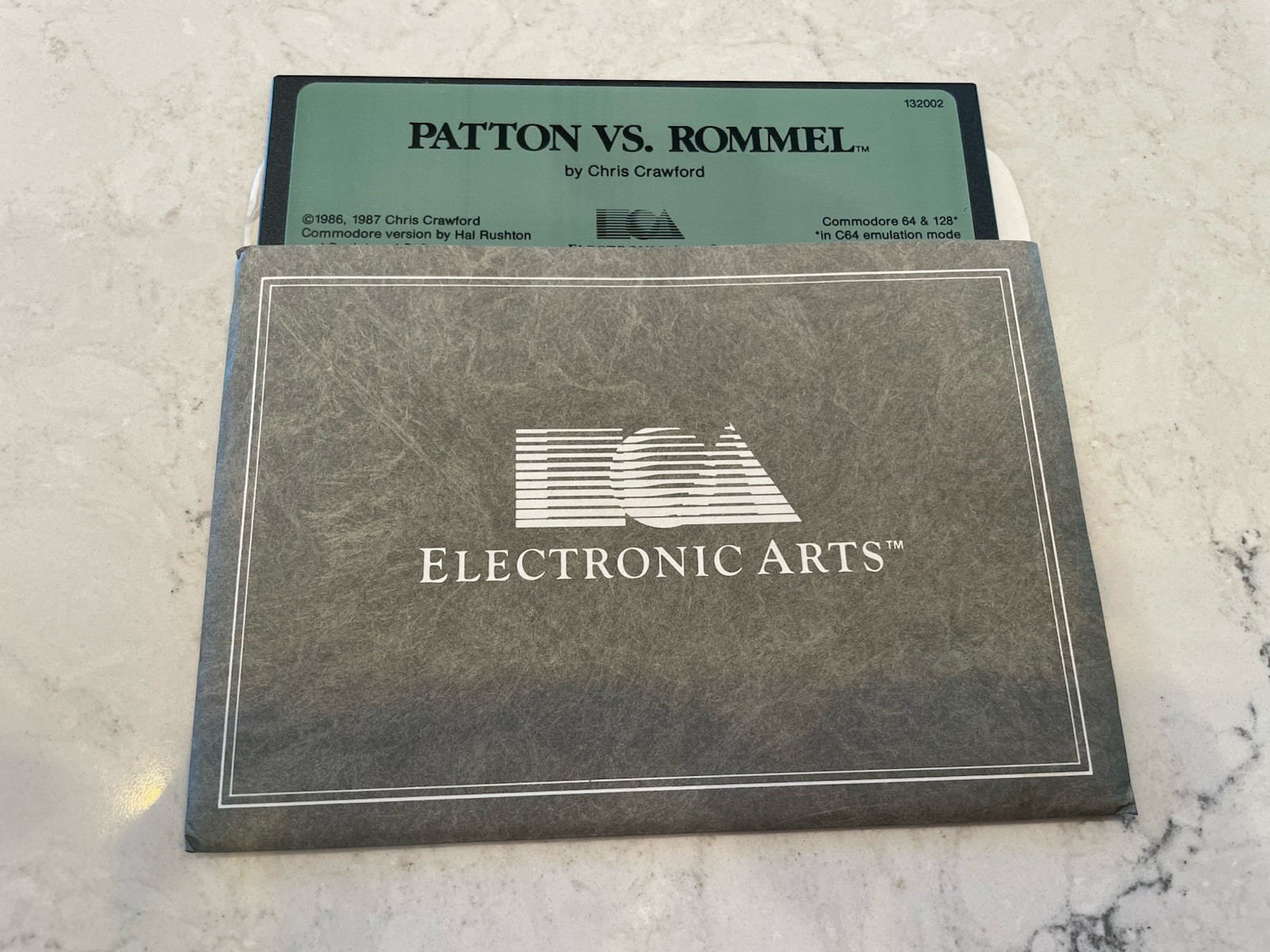 COMMODORE 64 PATTON VS ROMMEL-ELECTRONIC ARTS-TESTED-EXCELLENT CONDITION!