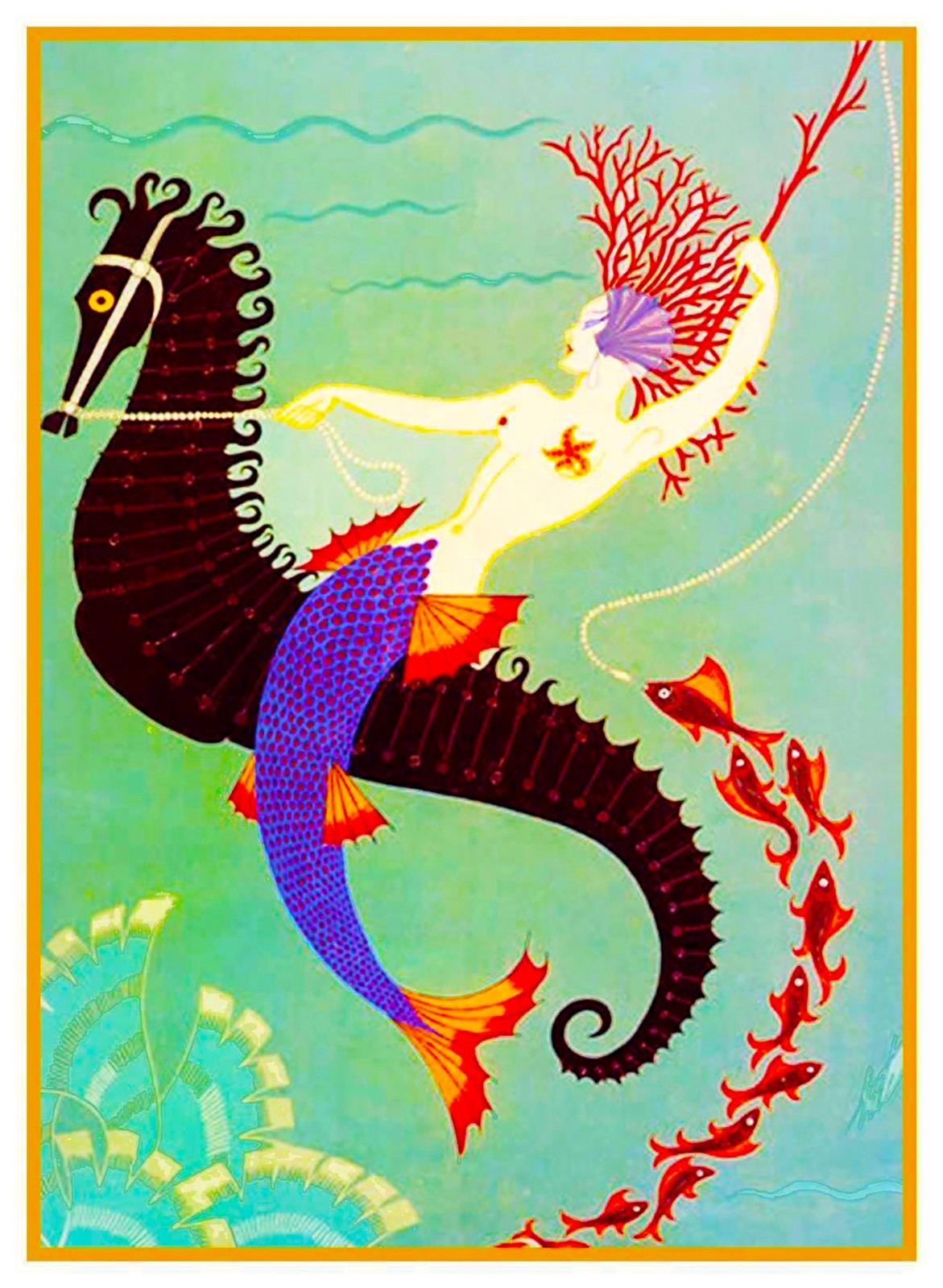 Mermaid Seahorse by ERTE