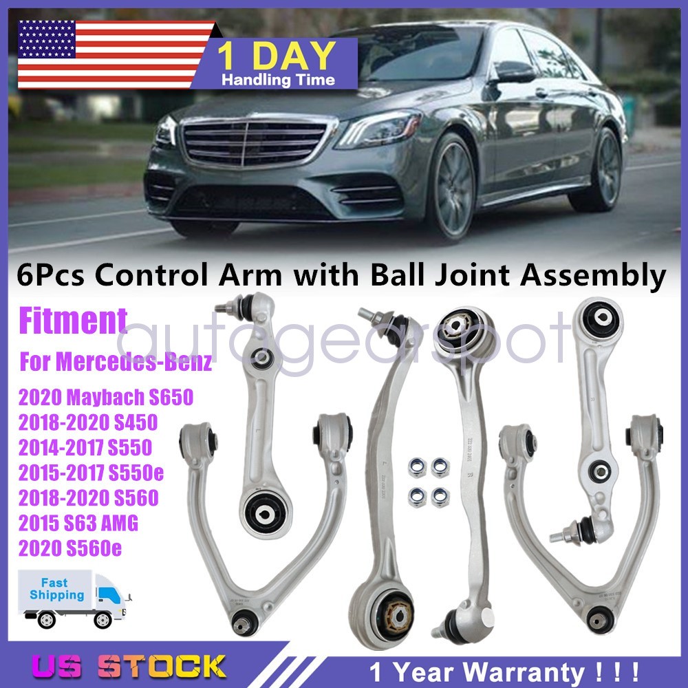 6x Control Arm w/ Ball Joint For Mercedes-Benz S450 S550 S560 Front Left & Right
