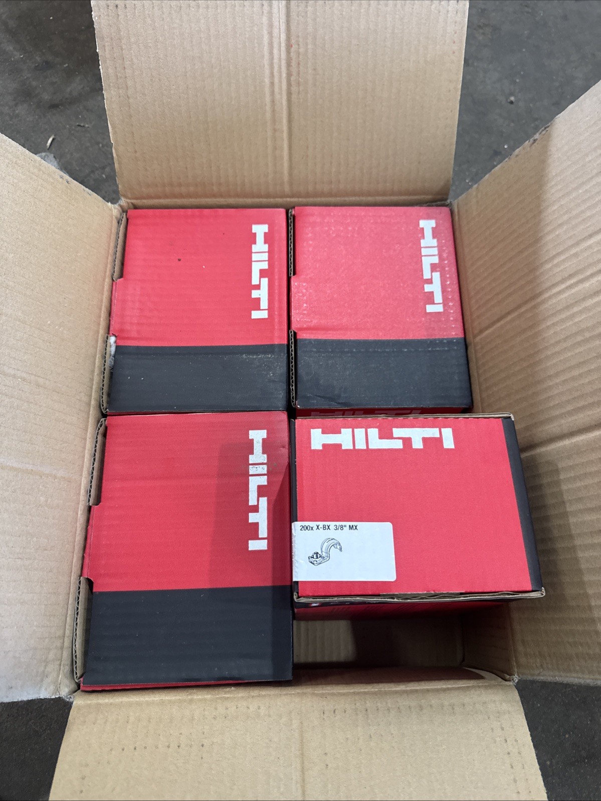 (4)  NEW HILTI 228334 3/8" X-EMTC MX Metal Cable Holder (4Boxes of 200)