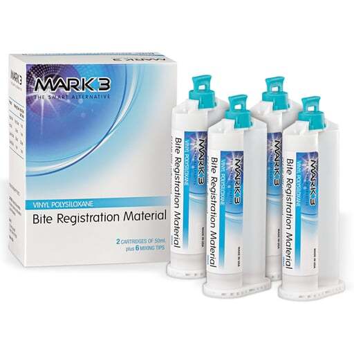 Mark3 0219-4 VPS Bite Registration Fast Set Material Cartridges 4/Pk 50 mL